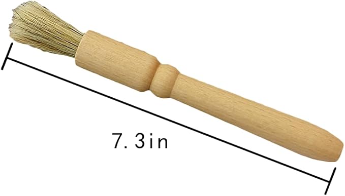Coffee Grinder Cleaning Brush 2Pcs, Wood Handle & Natural Bristles Wood Dusting - Image 2