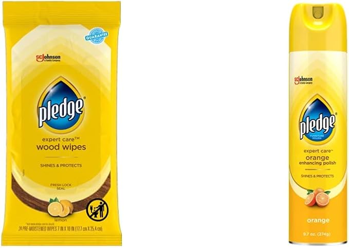 Pledge Expert Care Wood Cleaner and Polish Wipes and Spray by Pledge