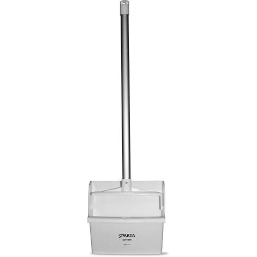 SPARTA Upright Dustpan with Aluminum Handle, Serrated Edge - Image 2
