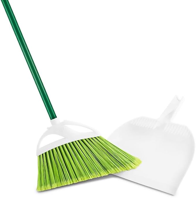 Libman 129807 8.5 in. Pet Plus Angle Broom Green & White - Image 2