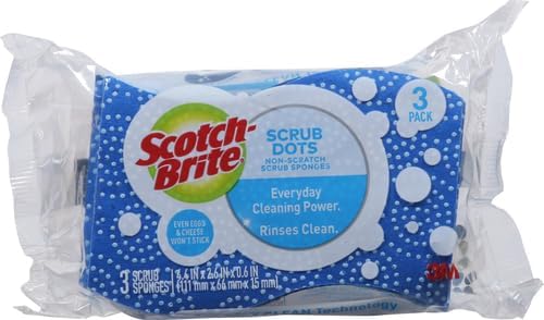Scotch-Brite Scrub Dots Non-Scratch Scrub Sponge, Rinses Clean, - Image 2