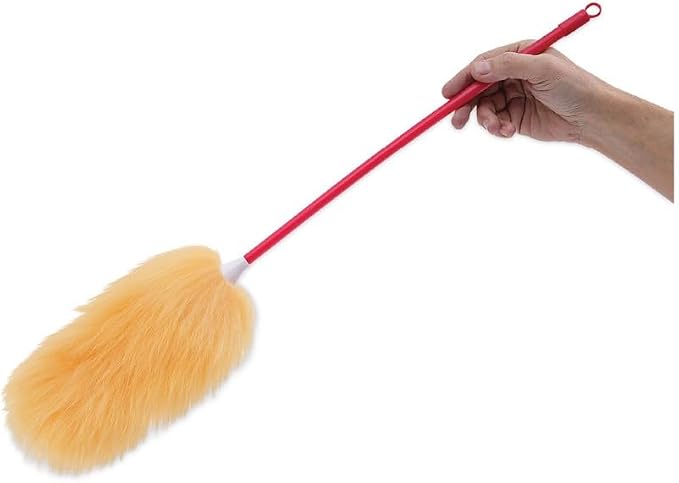 Boardwalk BWKL26 26 in. Plastic Handle Lambswool Duster - Image 3