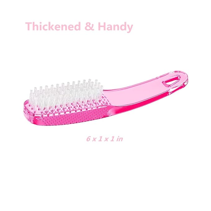 3Pcs Nail Cleaning Brushes, Thick Handle Hand Fingernail Clean Brush Manicure - Image 2