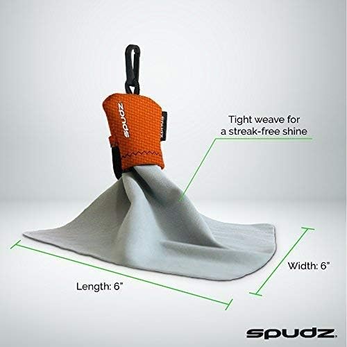 SPUDZ Ultra Variety Pack | Five 6" x 6" Microfiber Towels w/Neoprene Pouches | - Image 4