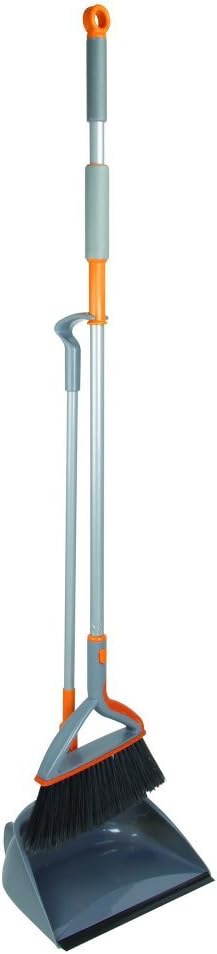 Casabella Quick 'n Easy Upright Broom and Dustpan Set, Wood & Laminate Floors - Image 4