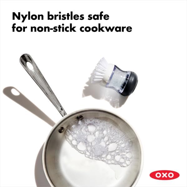 OXO Good Grips Soap Dispensing Palm Brush Storage Set - Image 3