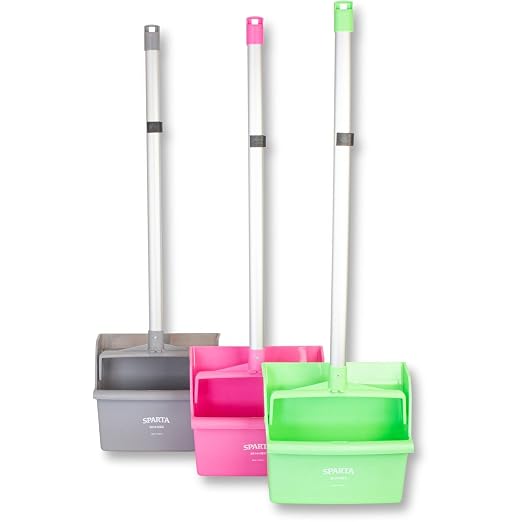 SPARTA Upright Dustpan with Aluminum Handle, Serrated Edge - Image 4