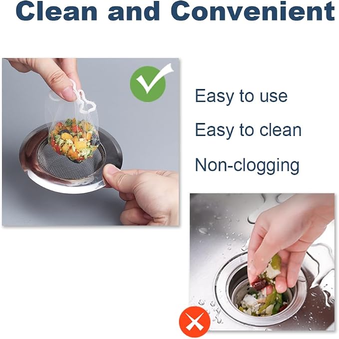 250 PCS Kitchen Disposable Mesh Sink Strainer Bag Fits Sink Strainer Elastic - Image 5