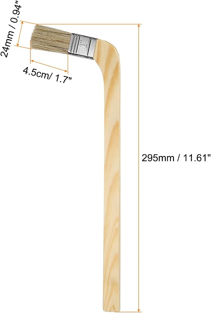HARFINGTON Paint Brush 3Pcs 1" Brush Width Reusable Variety Angled Bend Brushes - Image 2
