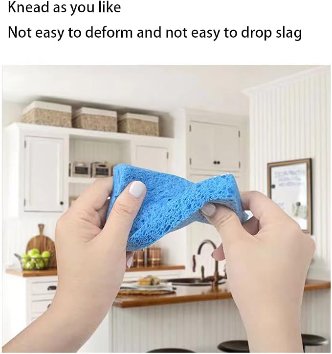Cellulose Sponges, Heavy Duty Scrub Kitchen Sponge, Compressed Cellulose Sponges - Image 3