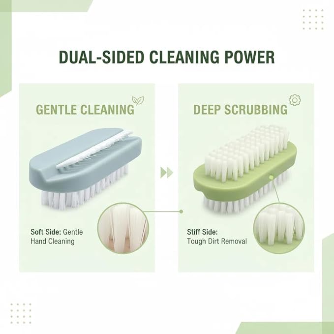 4 Pack Nail Brush for Cleaning Fingernails, Double-Sided Hand & Nail Scrubber - Image 6