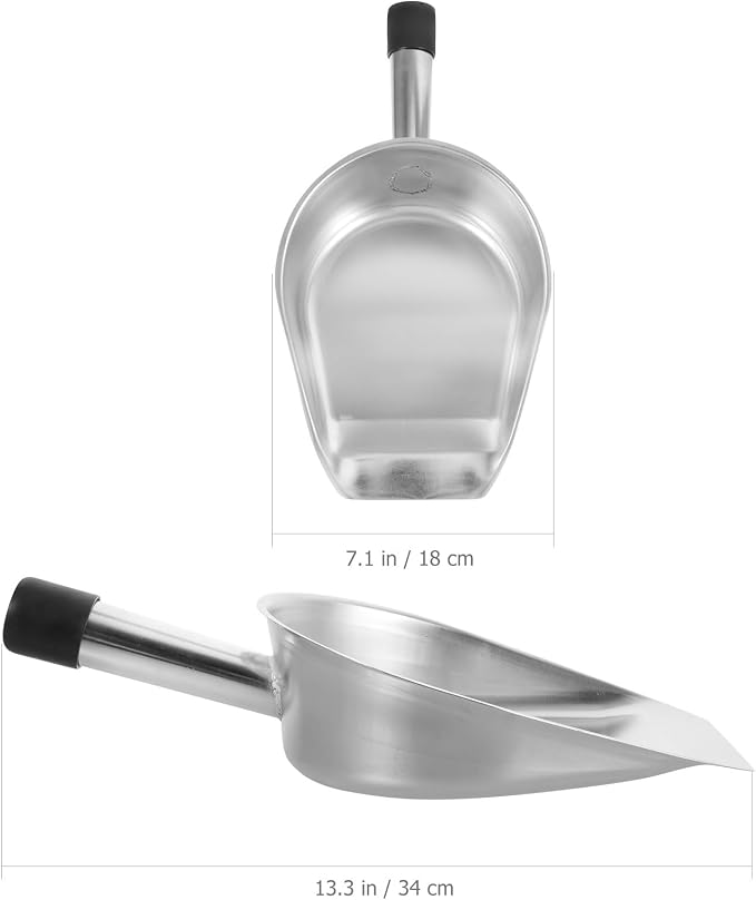FRCOLOR Small Stainless Steel Handheld Dustpan Portable Garbage Shovel - Image 2