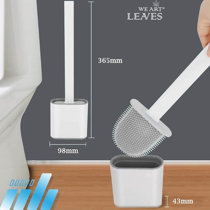 Toilet Brush Silicone and Holder Set – Pack of 1 Wall Mounted Toilet Brush - Image 2