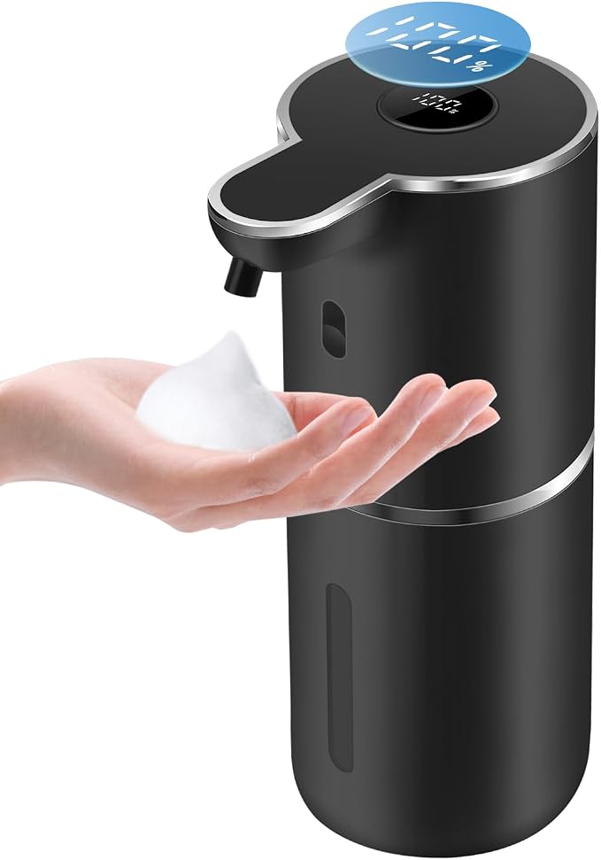 Automatic Foaming Soap Dispenser 12.8oz, Rechargeable & 6 Levels Foaming by Unknown