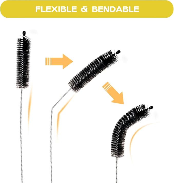 Straw Cleaner Brush Set, 6 Piece Long Drinking Straws Cleaning Brush Pipe Tube - Image 5
