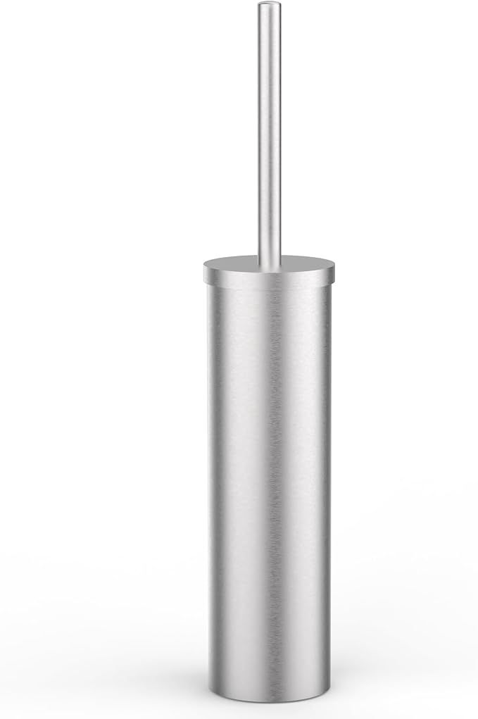 Stainless Steel Toilet Brush and Holder Set Brushed Silver Heavy Duty Toilet by Unknown