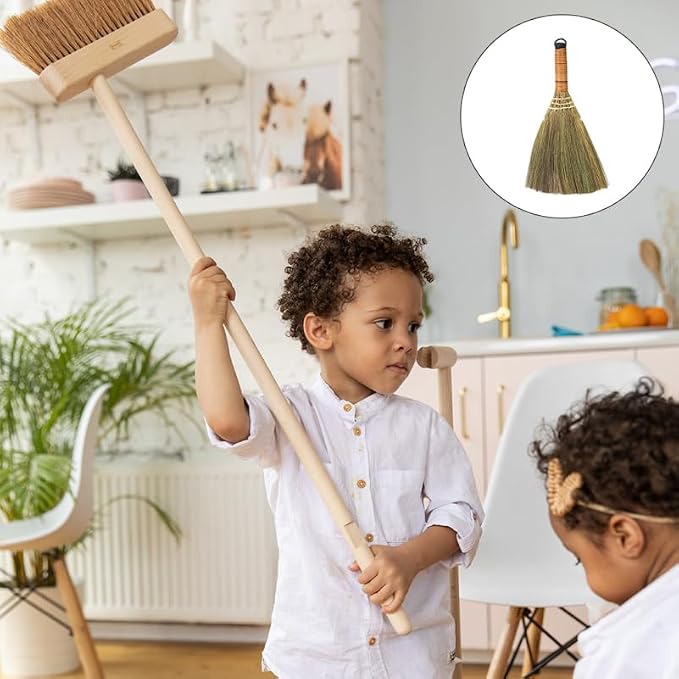 Veemoon 4 Pcs 12 Inch Whisk Broom, Handheld Cleaning Broom Straw Corn Whisk - Image 6