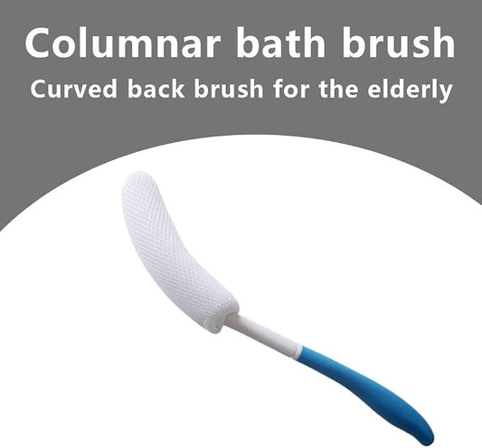 MagiDeal Vinyl Quote Me Long Anti-Slip Curve Handled Bath Body Brush, Easy Reach - Image 2