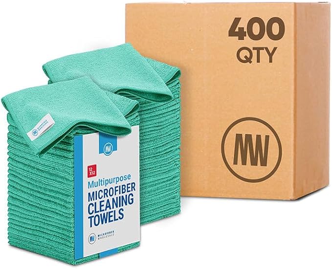 Bulk 12” X 12” All Purpose Microfiber Towels Wholesale by MicrofiberWholesale