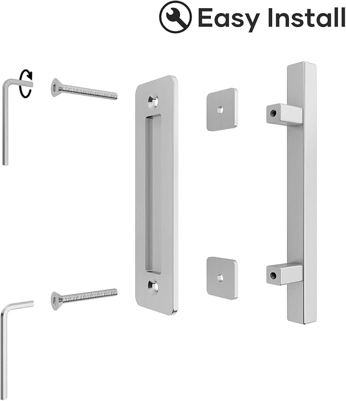 EaseLife 12" Stainless Steel Sliding Barn Door Pull Handle - Image 2