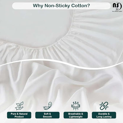NON Sticky cotton Twin Size Sleeper Sofa Sheets, 4 Piece Egyptian Cotton Bed Sheet Set for Sofa Bed, 8" Deep Pocket for Pull Out Couch Mattress, 39" x 75", White Solid, Soft & Breathable