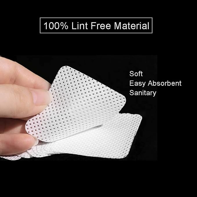 BLUERISE Lint Free Nail Wipes Nail Polish Remover Pads Soft Absorbable Eyelash - Image 3