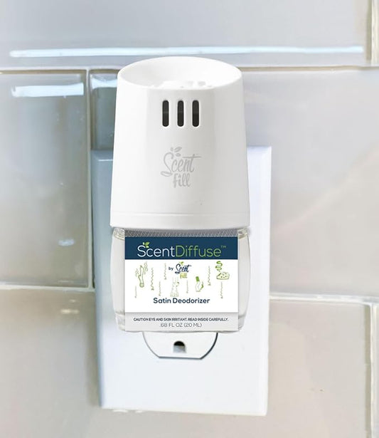 Scent Fill Satin Deodorizer Plug in Air Freshener, 4 Scented Oil Refills - Image 2