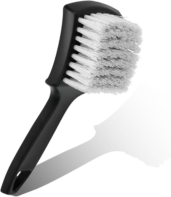 Car Wheel Brush, Stiff Bristle Short Handle Scrub Tire & Wheel Rim Brush by Unknown