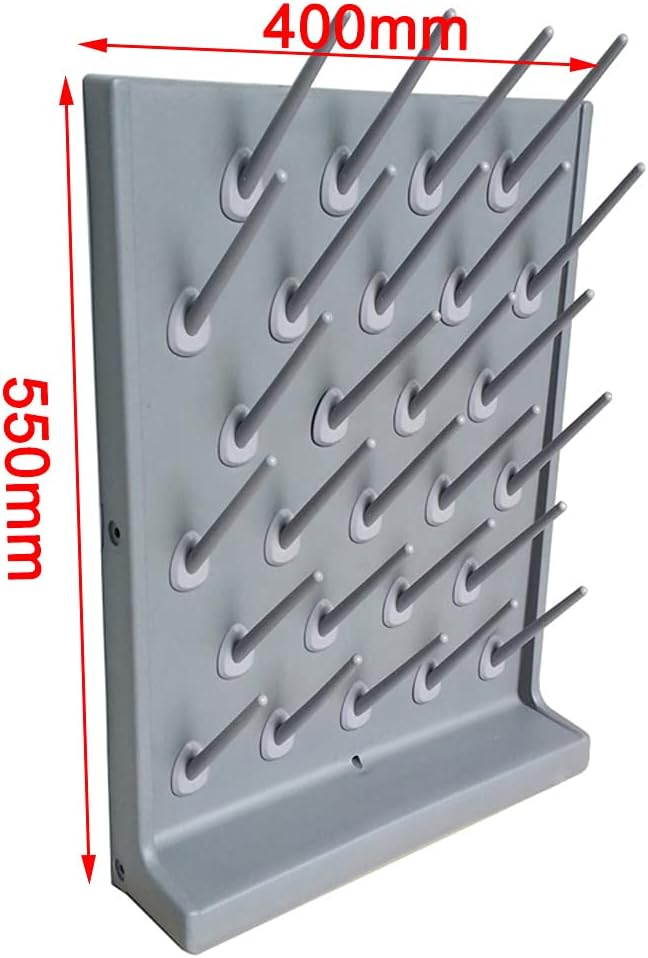 2 Pcs Laboratory Drying Rack, 27 Pegs Lab Supply Pegboard Bench-top/Wall-Mount - Image 2