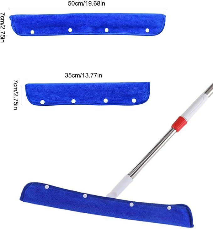 2 Pack Floor Squeegee Broom Cover Wrap Mop Sweeping Cloth Baseboard Cleaner - Image 2