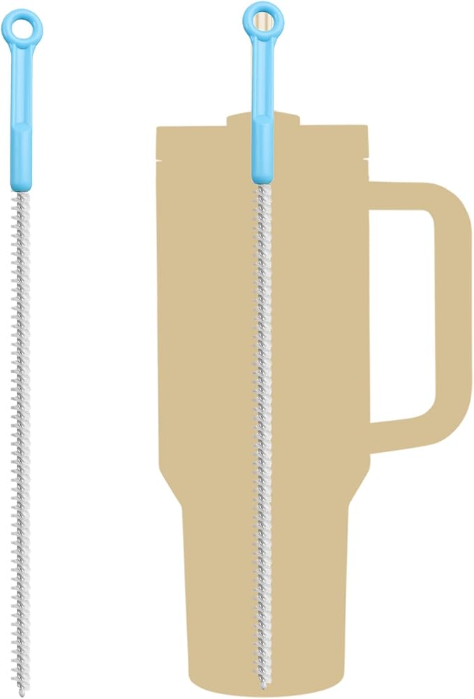 Heavy-Duty Straw Cleaner Brush Pro Set – 2 Pack, 12-Inch Length, 8mm/0.31inch by MtJun