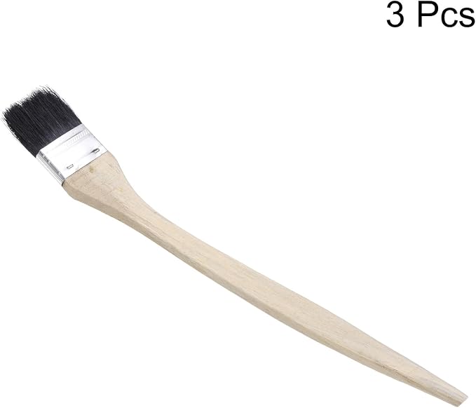 uxcell 3pcs Bent Radiator Paint Brush 1.5" Width Curved Wall Paint Soft Bristle - Image 3