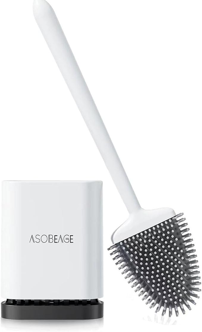 ASOBEAGE Deep Cleaner Toilet Brush: Silicone Toilet Brush by ASOBEAGE