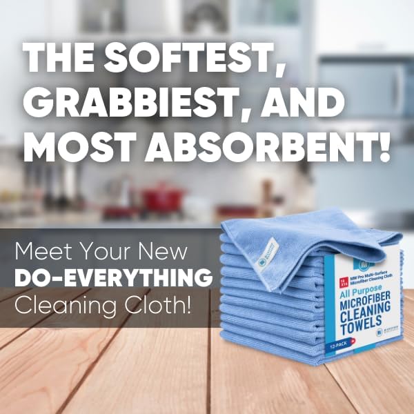 MW Pro Microfiber Cleaning Cloth | Blue | 36 Pack | 16” x 16” | All Purpose - Image 2