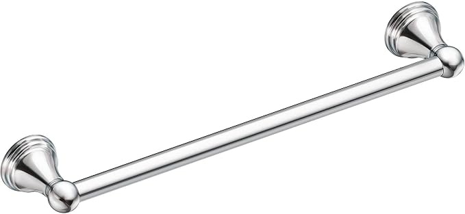 Moen Preston Collection Chrome 24-Inch Single Bathroom Towel Bar, Wall Mounted - Image 4