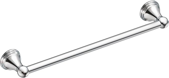 Moen Preston Collection Chrome 24-Inch Single Bathroom Towel Bar, Wall Mounted - Image 3