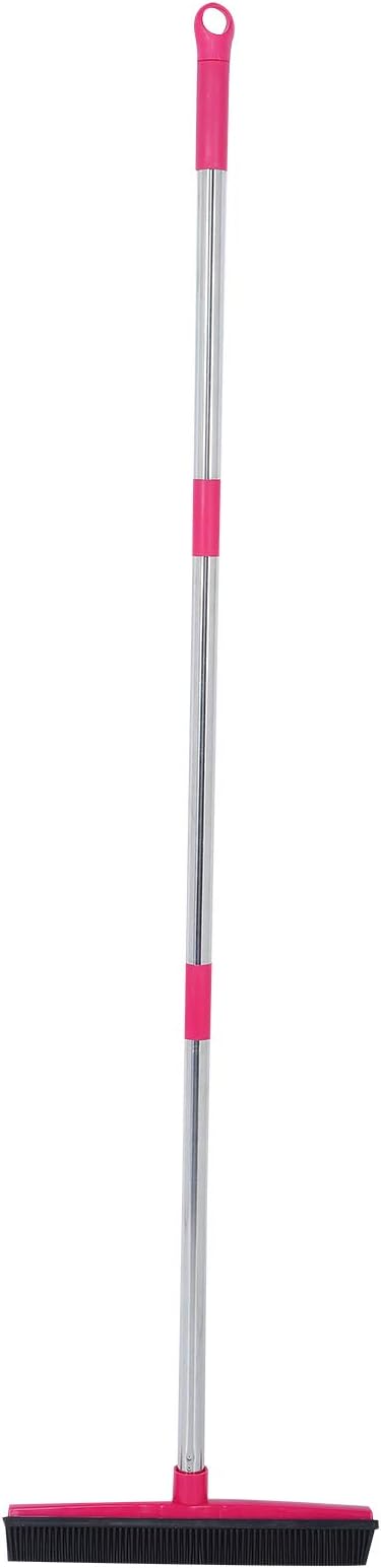 Carpet Hair Removal Broom with 48'' Telescoping Adjustable Handle, Rubber Broom - Image 8
