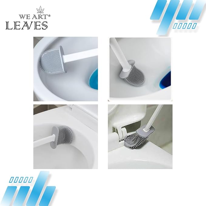 Toilet Brush Silicone and Holder Set – Pack of 1 Wall Mounted Toilet Brush - Image 6