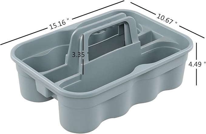 4 Packs Commercial Products Deluxe Carry Caddy, Plastic Cleaning Supplies Caddy - Image 2