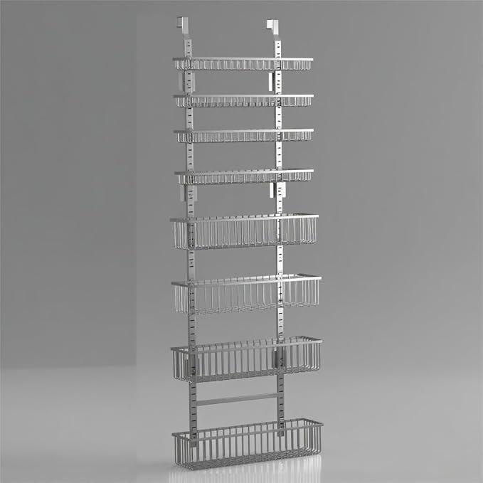 Moforoco Grey Over The Door Pantry Organizer, Pantry Door Organizer Shelves - Image 6