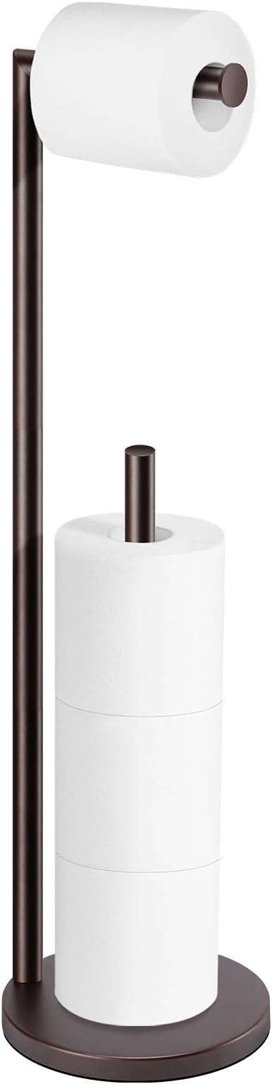 Toilet Paper Holder Stand, Toilet Paper Holder Free Standing, Bronze Toilet by Bathth