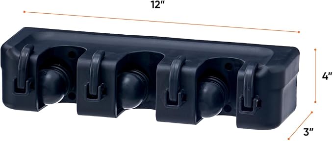 Superio Mop and Broom Holder Wall Mount Storage Organizer - Image 2