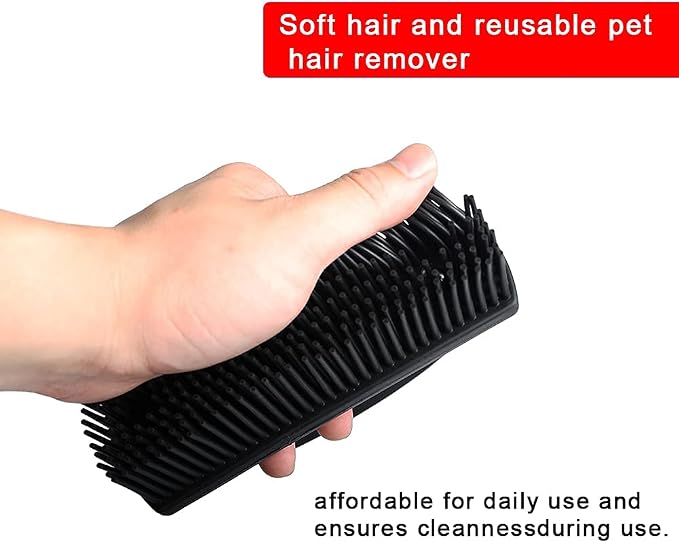 Rubber Pet Cat Dog Hair Removal Brush Lint & Hair Remover Brush, Silicone Lint - Image 5