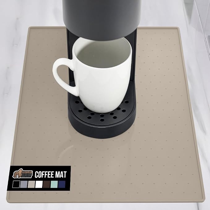 GORILLA GRIP Silicone Coffee Mat, Espresso Machine Bar Accessories, Keep by GorillaGrip