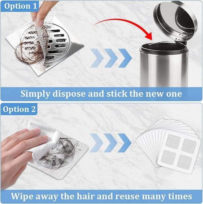 25 Packs - Disposable Shower Drain Hair Catcher 3.94 Inches Square Drain Hair - Image 9