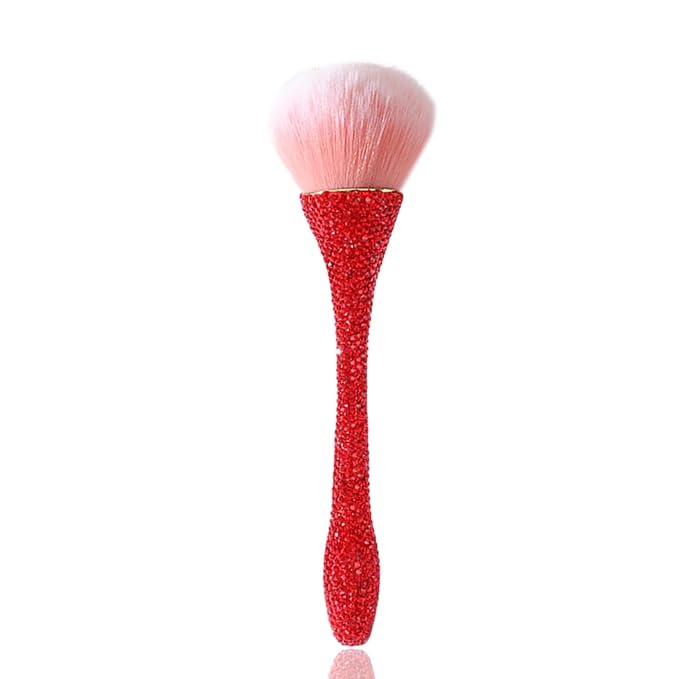 WOKOTO 1pcs Red Rhinestone Nail Dust Brushes by WOKOTO