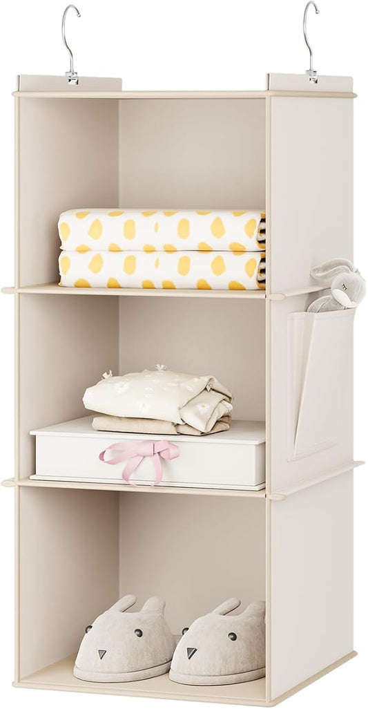 YOUDENOVA Hanging Closet Organizer, 3-Shelf Closet Hanging Storage Shelves by YOUDENOVA