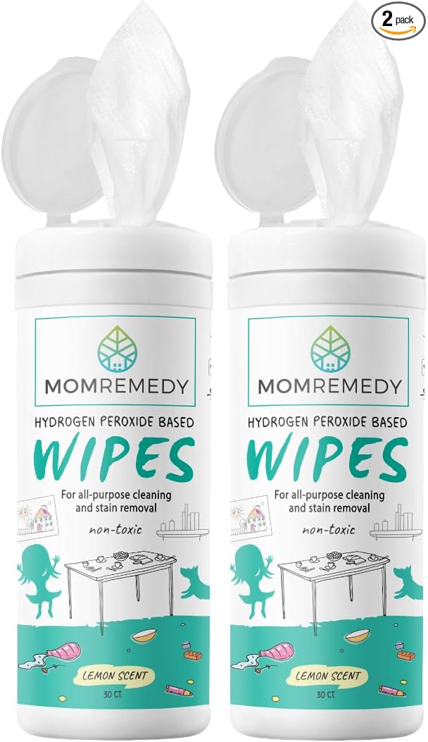 MOMREMEDY Hydrogen Peroxide Cleaning Wipes | All Purpose Cleaner and Stain by MomRemedy