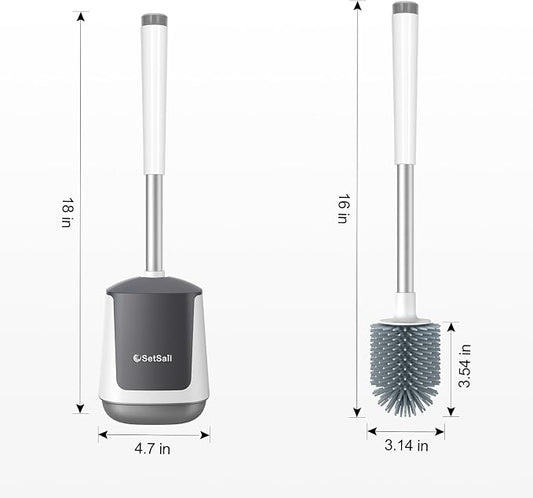 SetSail Silicone Toilet Bowl Brush and Holder Automatic Toilet Brushes - Image 2