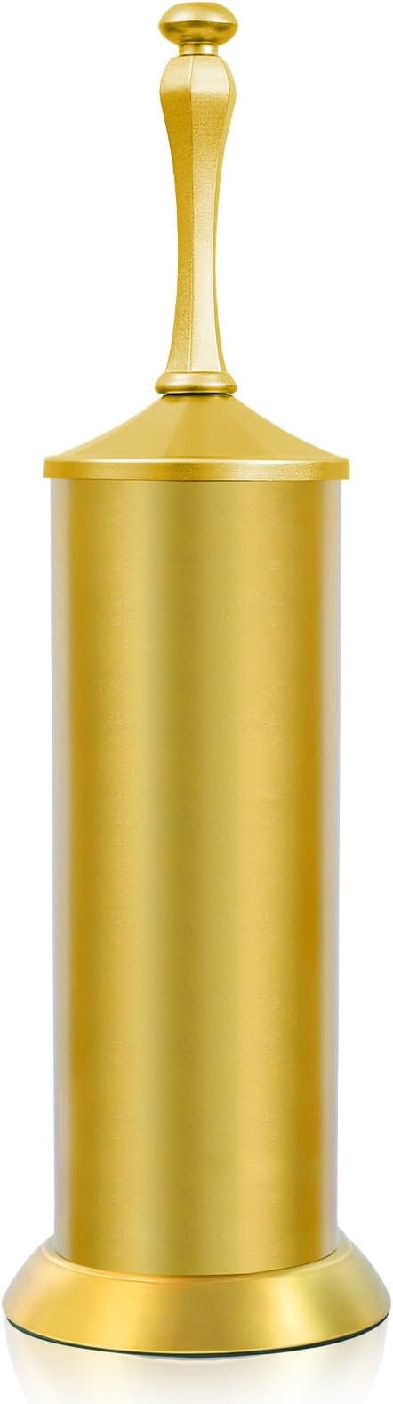 Brass Toilet Brush and Holder，Extra Long Handled Gold Toilet Brush by UNCONSIL